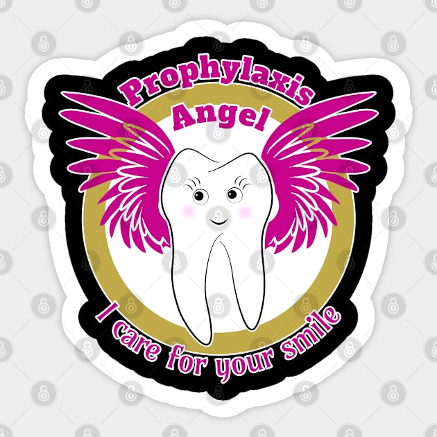 prophylaxis angel dentist assistant funny disguise costume Sticker by Littlelimehead